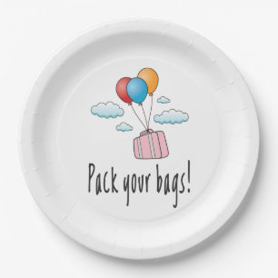 Pack your bags and let’s go on holiday paper plate