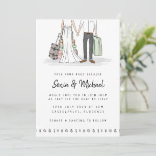 Pack Your Bags Destination wedding Invitation