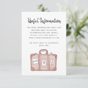 Pack Your Bags Wedding Enclosure Card