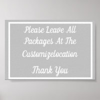 Package Delivery Sign