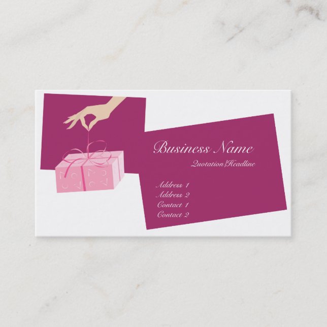 Package/Present Business Card (Front)