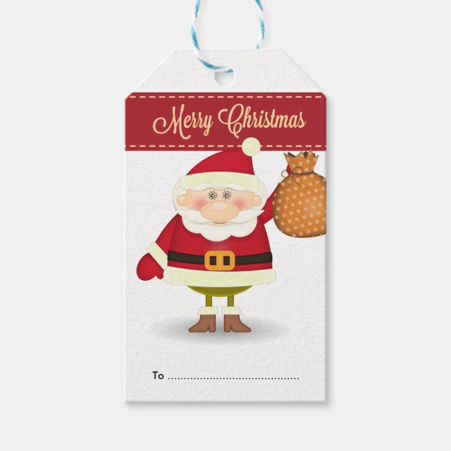 Package Tag - Santa Gift Tag - Personalised (Front)