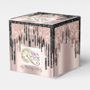 Packaging Logo Rose Black Beauty  Drips Favour Box