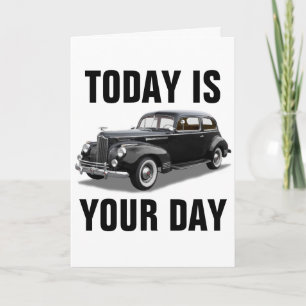 PACKARD CLASSIC CAR BIRTHDAY CARD