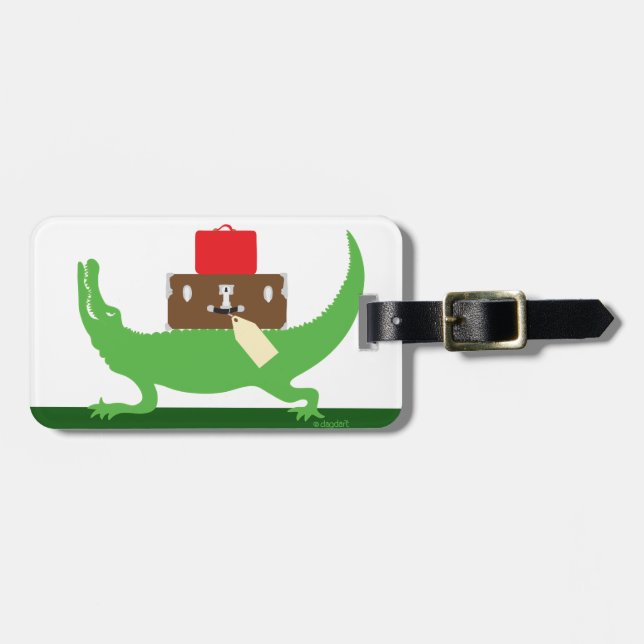Packed Alligator Luggage Tag (Front Horizontal)