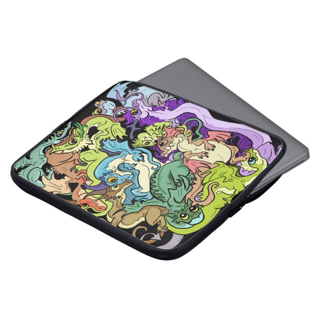 Packed in Party Dragons  Laptop Sleeve (Front Top)