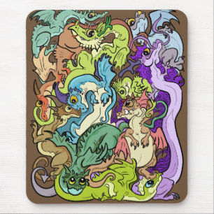 Packed In Party Dragons Mouse Mat