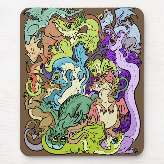 Packed In Party Dragons Mouse Mat (Front)