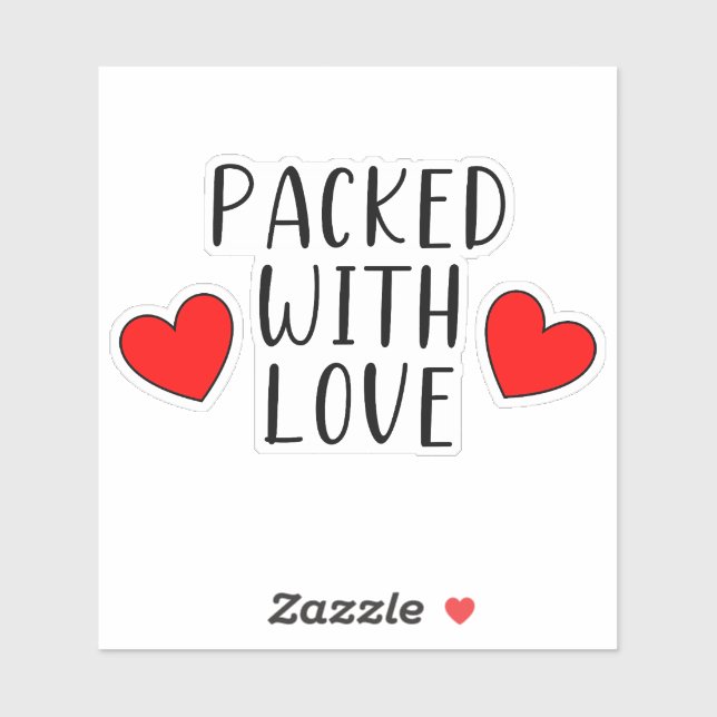 Packed with Love Custom-Cut Vinyl Sticker (Sheet)