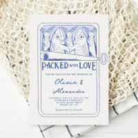 Packed with Love Hand Drawn Sardines Wedding