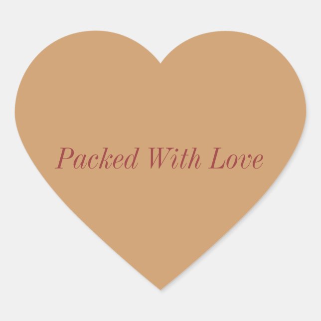 packed with love stickers, packaged with love heart sticker (Front)