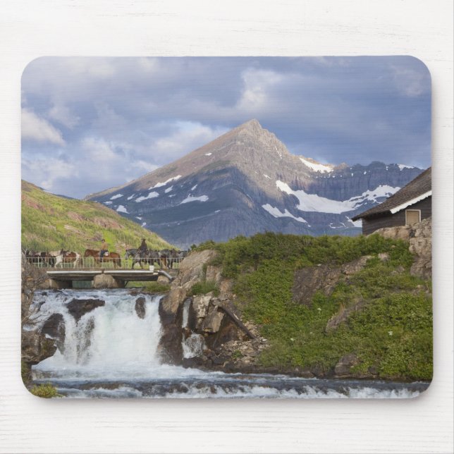 Packers lead string of horses over bridge above mouse mat (Front)