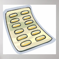 Packet Of Pills Medication Poster