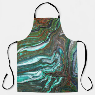 Packin Up 2 Flowing Green Abstract Apron