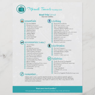 Packing List: Road Trip (Group)