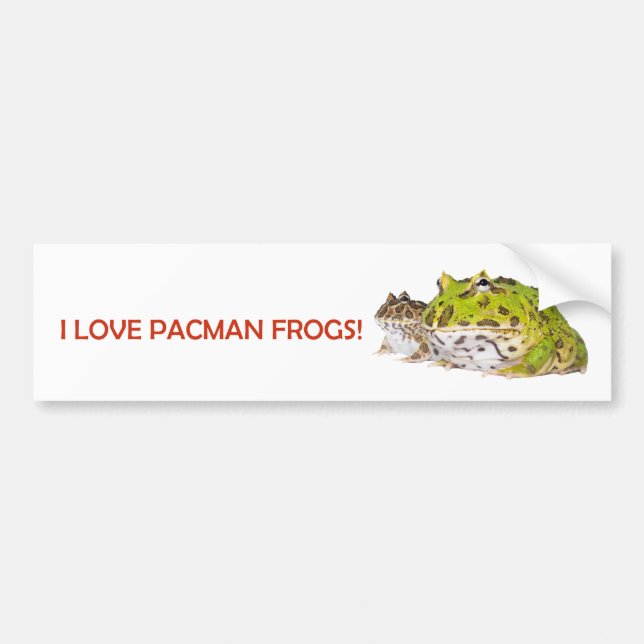 Pacman Frog Bumper Sticker (Front)