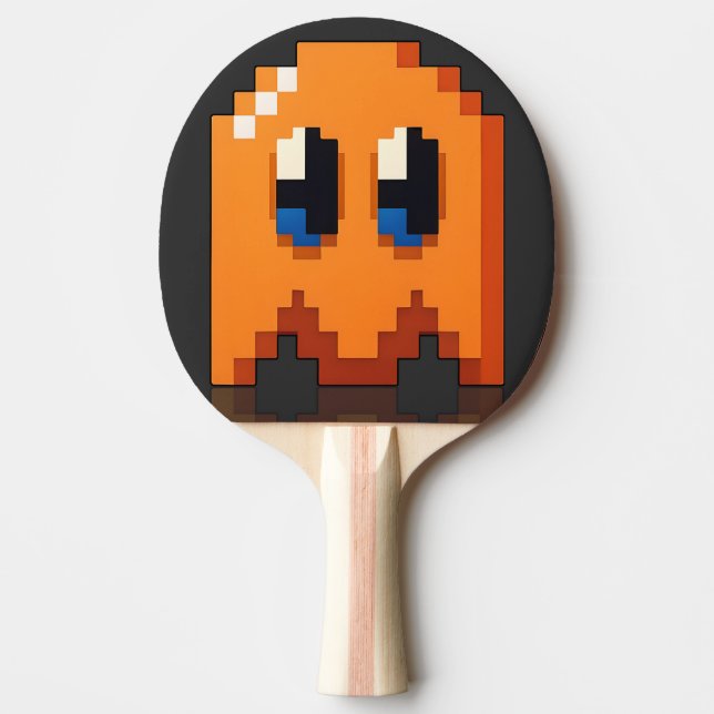 PacMan pixel art phantom Ping Pong Paddle (Front)