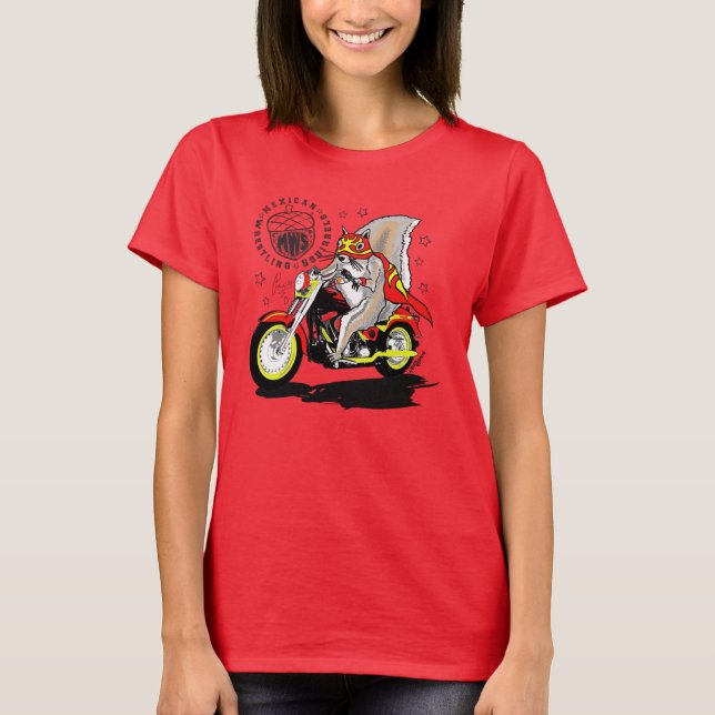 Paco Motorbike - Mexican Wrestling Squirrels T-Shirt (Front)