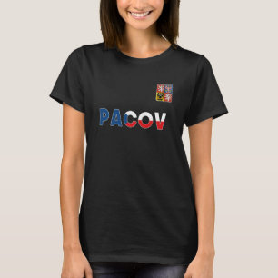 Pacov Czech Republic Heart Flag Lion Coat Of Arm E T-Shirt