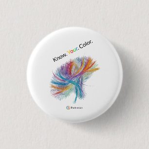 Pactomics. Know. Your. Colour.  3 Cm Round Badge