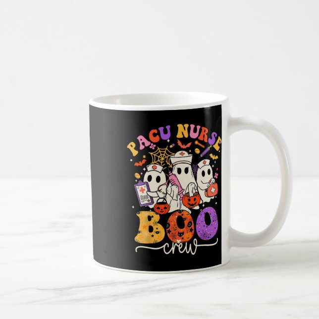 Pacu Boo Crew Costume Funny Nurse Ghost Halloween  Coffee Mug (Right)
