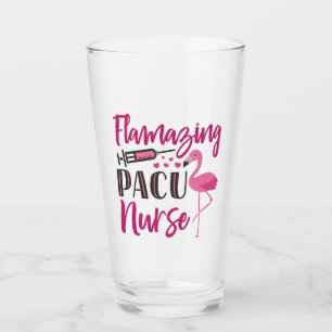 PACU Nurse Flamingo Nurse's Week Appreciation Gift Glass