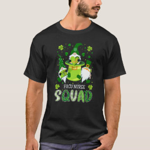 Pacu Nurse Squad Nursing St Patrick Day Gnomes Iri T-Shirt