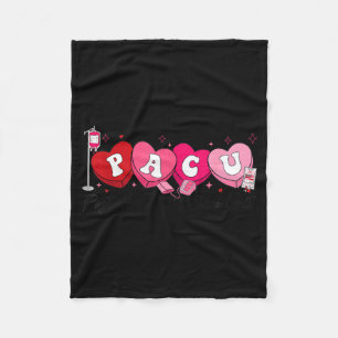 Pacu Nurse Valentine's Day St Anesthesia Care Unit Fleece Blanket