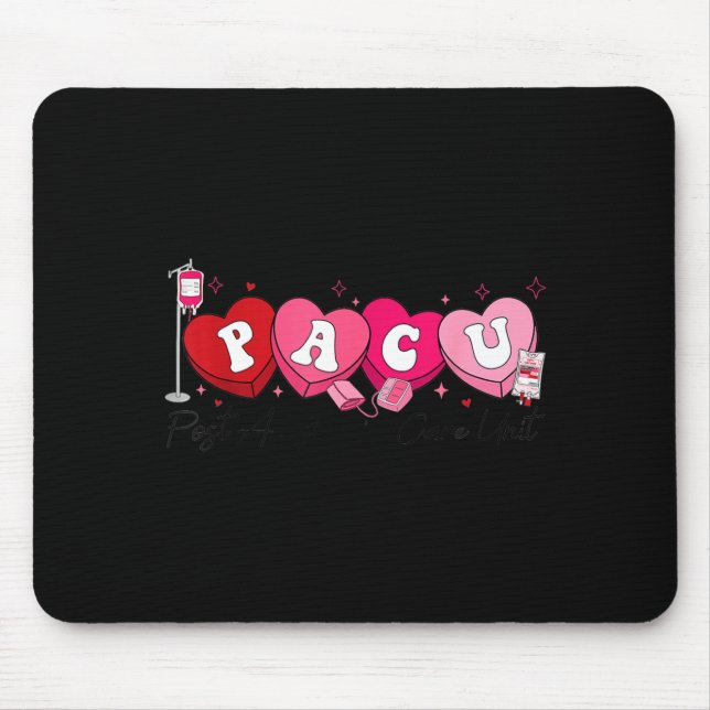 Pacu Nurse Valentine's Day St Anesthesia Care Unit Mouse Mat (Front)