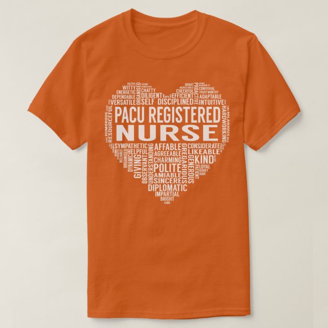 Pacu Registered Nurse Heart T-Shirt (Design Front)