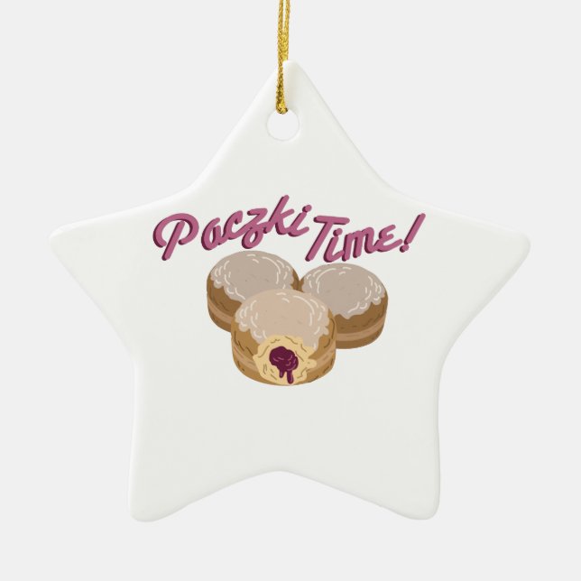 Paczki Time! Ceramic Tree Decoration (Front)