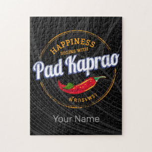Pad Kaprao Chilli Street Food Vintage Thailand Jigsaw Puzzle