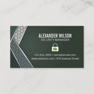 Pad Lock SSL   Security Manager Business Card