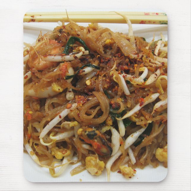 Pad Thai [ผัดไทย] Thailand Street Food Mouse Mat (Front)