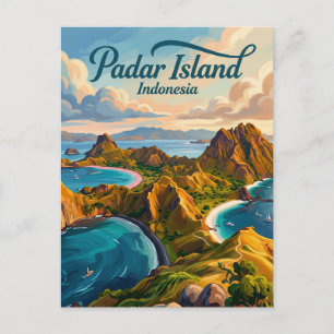 Padar Island Indonesia Postcard