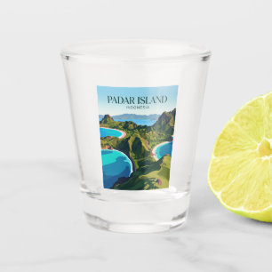 Padar Island Indonesia Shot Glass