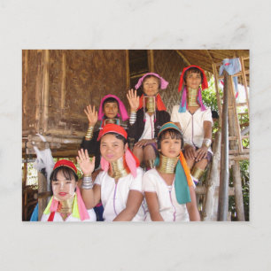 Padaung Family Postcard