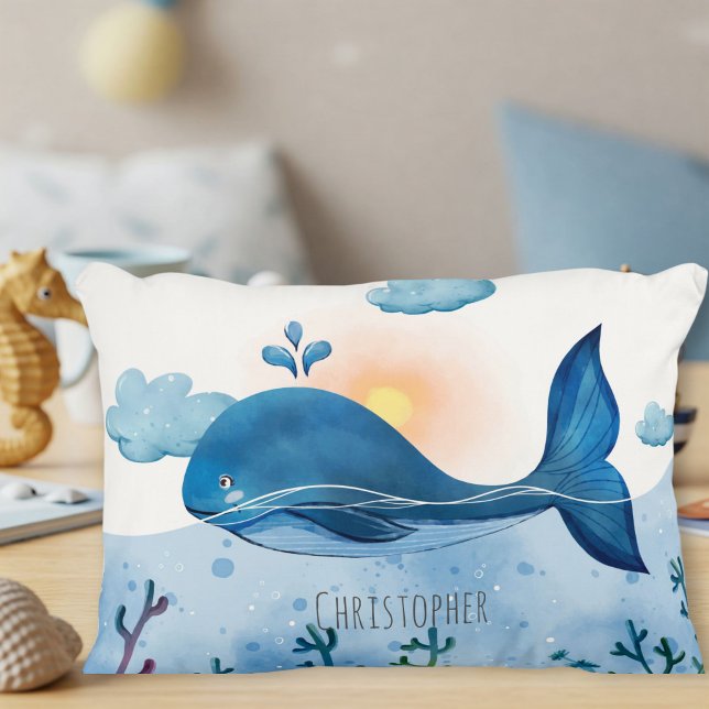 Padded Pillow with Whale (Creator Uploaded)