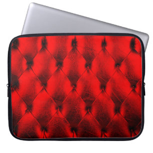 Padding cushion, Vintage red padding cushion textu Laptop Sleeve