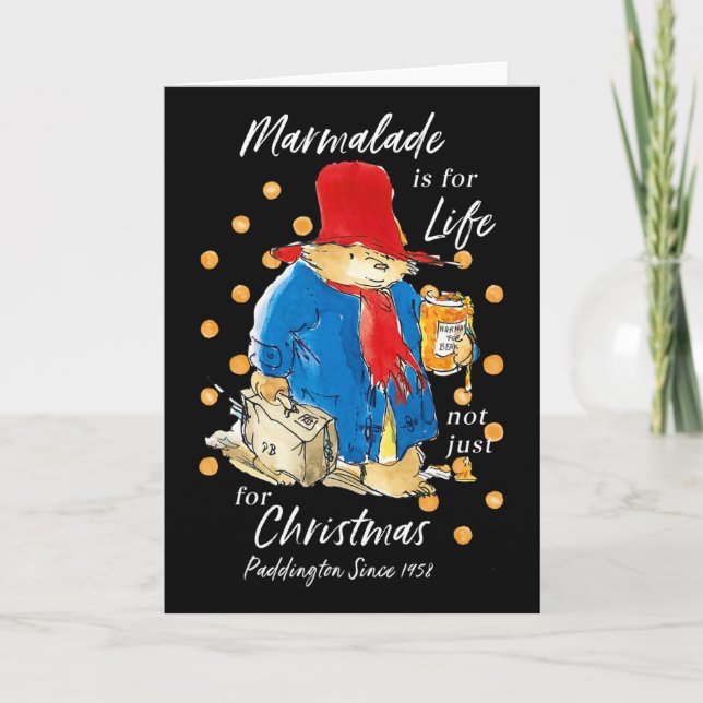 Paddington Bear Xmas Marmalade For Life Cute Merry Card (Front)