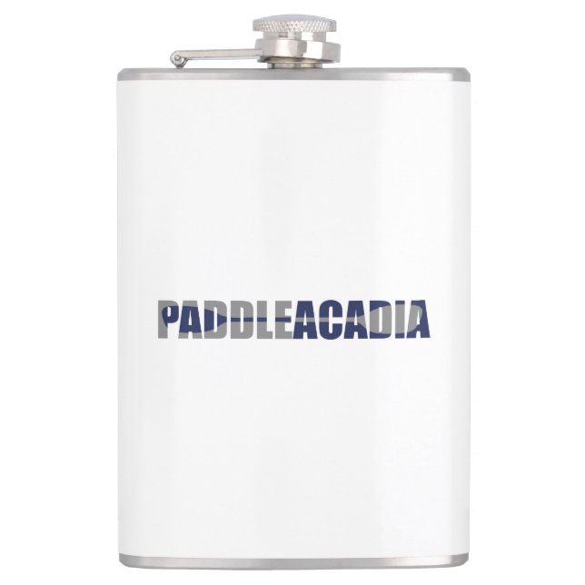 Paddle Acadia National Park Kayaking Maine Hip Flask (Front)
