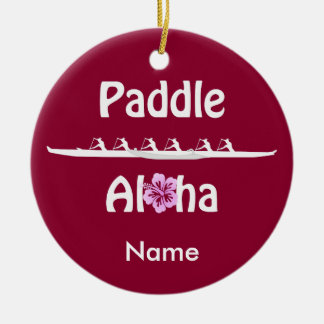 Paddle Aloha-Wahine Ceramic Tree Decoration