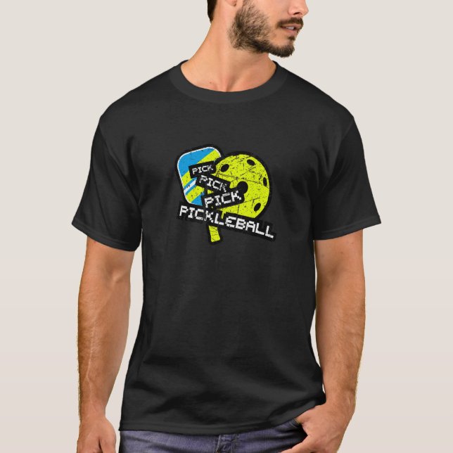 Paddle Ball Sporty Pick Pickleball Sports Player M T-Shirt (Front)