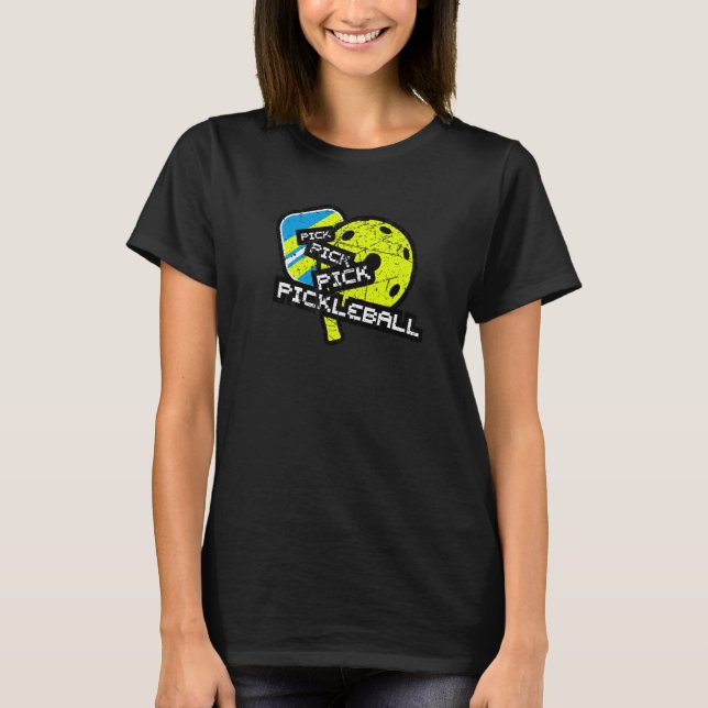 Paddle Ball Sporty Pick Pickleball Sports Player M T-Shirt (Front)