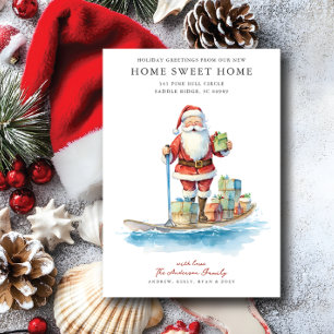 Paddle Board Santa Christmas Moving Announcement