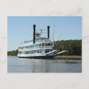 Paddle Boat & Barges Postcard