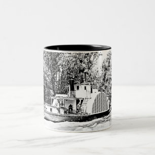 Paddle Boat on Murray River Victoria Two-Tone Coffee Mug