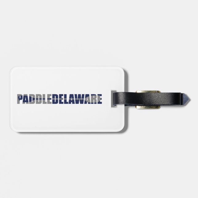 Paddle Delaware Kayaking Luggage Tag (Back Horizontal)