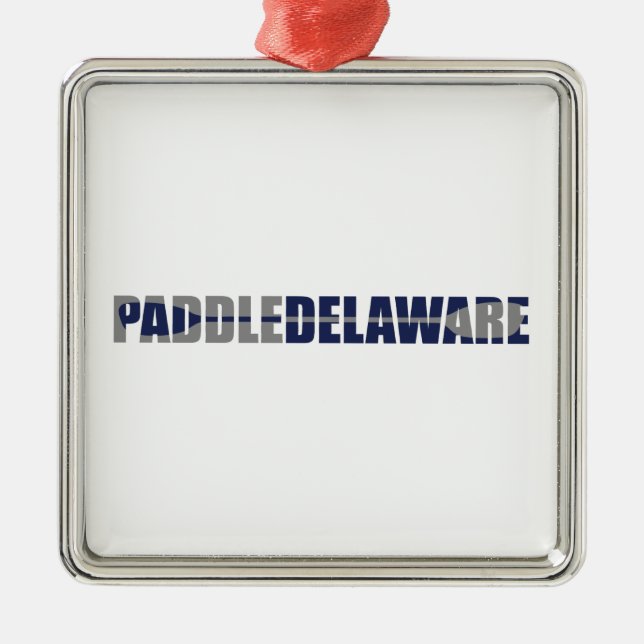 Paddle Delaware Kayaking Metal Tree Decoration (Front)