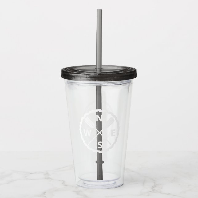 Paddle Explorer Design - Acrylic Tumbler (Front)